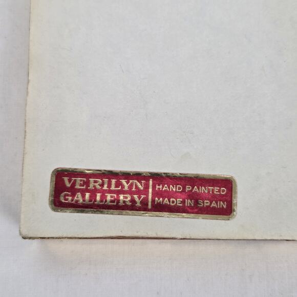 Vintage Verilyn Gallery Hand Painted Spain Spanish Painting Birds Cherry Tree - Picture 9 of 9